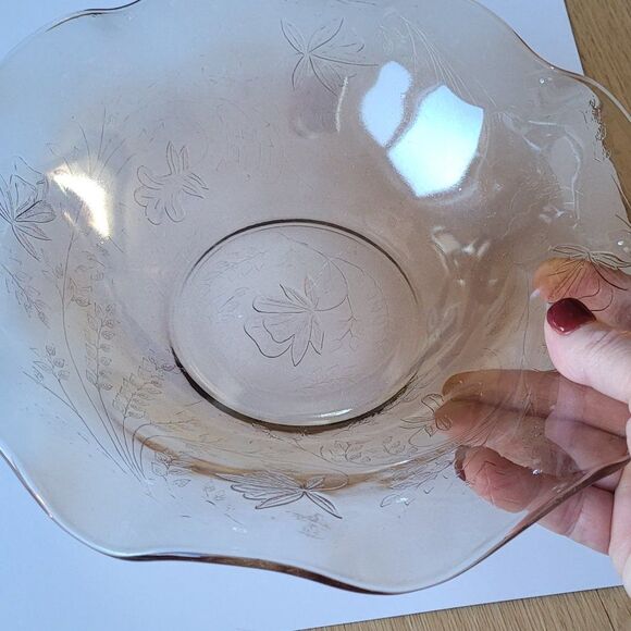 Vintage Jeanette Floragold‎ ruffled bowl - Picture 3 of 4